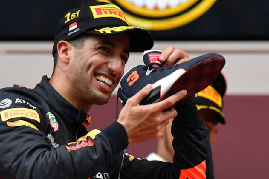 Drinking from shoes F1