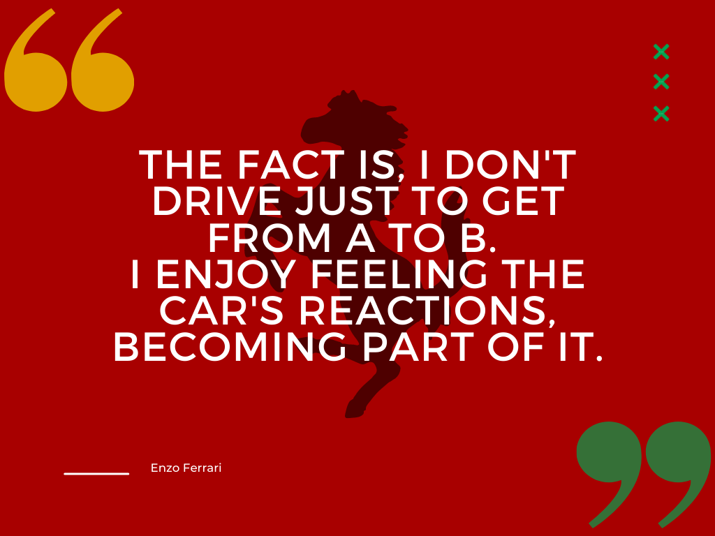 enzo ferrari inspiring quote on racing