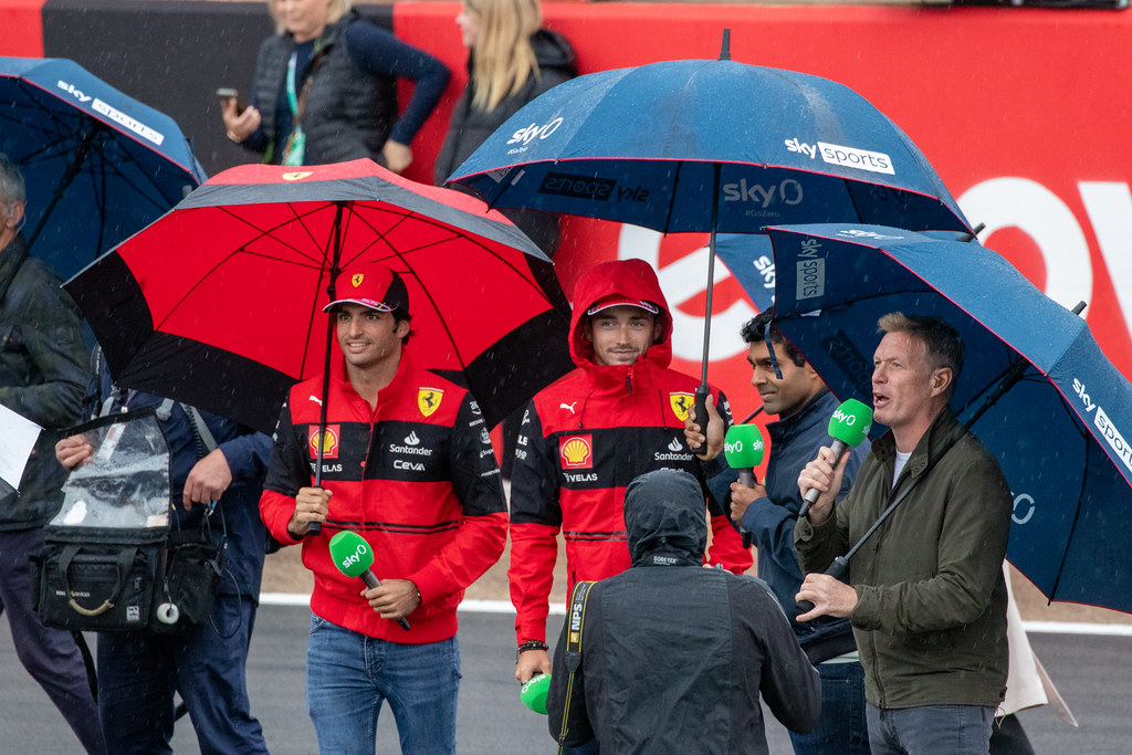 Carlos Sainz and Charles Leclerc, Ferrari F1 team